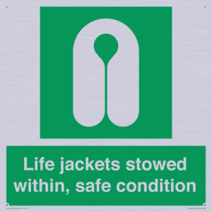 Life jackets stowed within